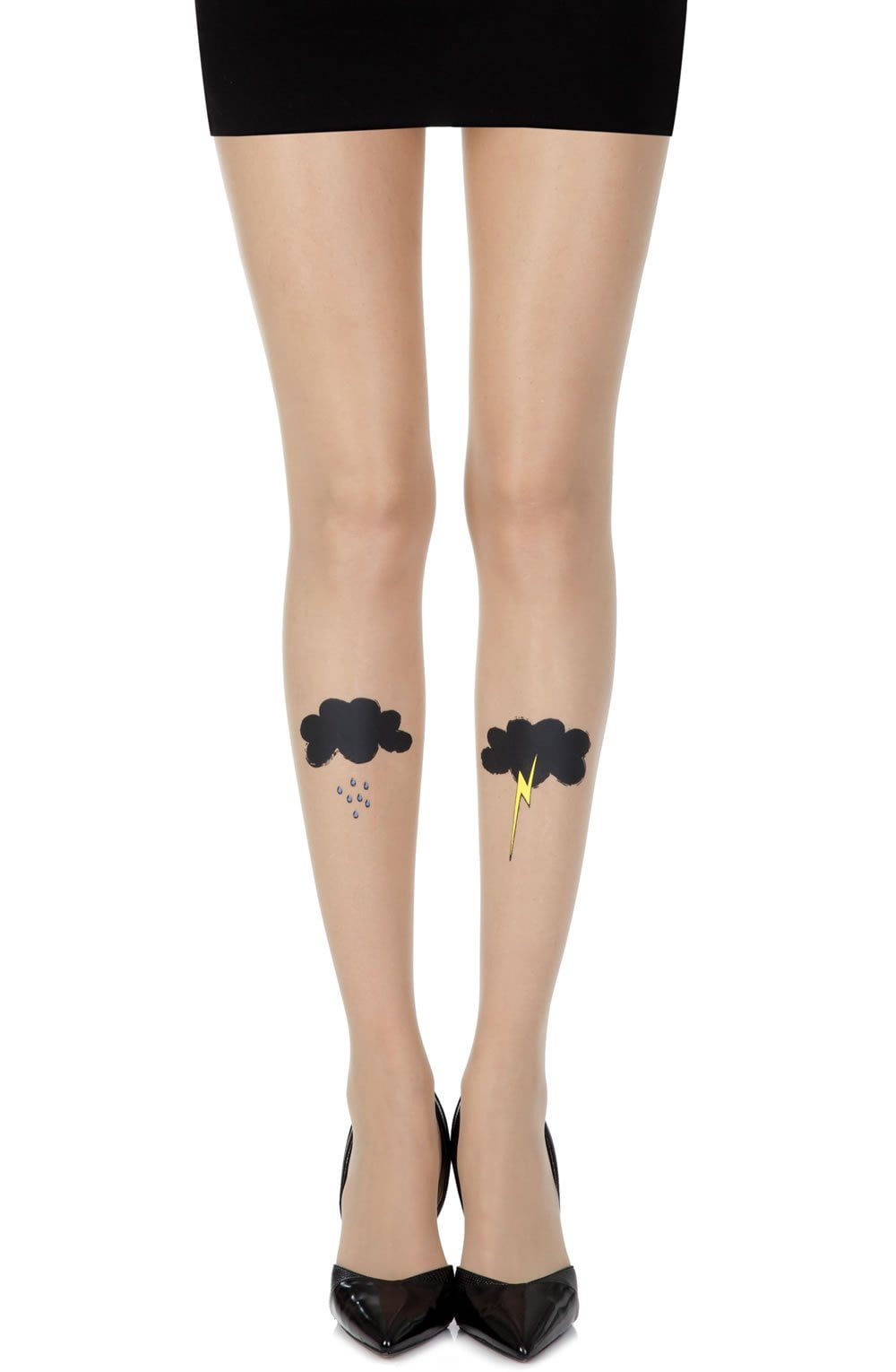 Zohara "The Perfect Storm" Skin Sheer Print Tights 1 Shop tights at secretsofsilk. Com