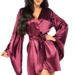 Beauty Night BN6663 Samira Peignoir Burgundy 2 Shop peignoirs at secretsofsilk. Com