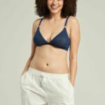 The Sheer Deco Easy Does It Bralette Navy Up to G Cup 2 Shop bras at secretsofsilk. Com
