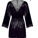 Beauty Night BN6669 Sherie Peignoir Black 5 Shop peignoirs at secretsofsilk. Com