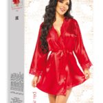 Beauty Night BN6670 Sherie Peignoir Red 3 Shop peignoirs at secretsofsilk. Com