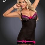 YesX YX673 Dress Rose/Black 6 Shop chemises at secretsofsilk. Com