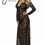 YesX YX826 Long Gown & Thong 10 Shop nighdresses at secretsofsilk. Com