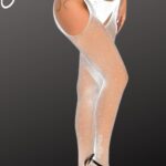YesX YX851 Sparkly Fishnet White 4 Shop hold ups at secretsofsilk. Com