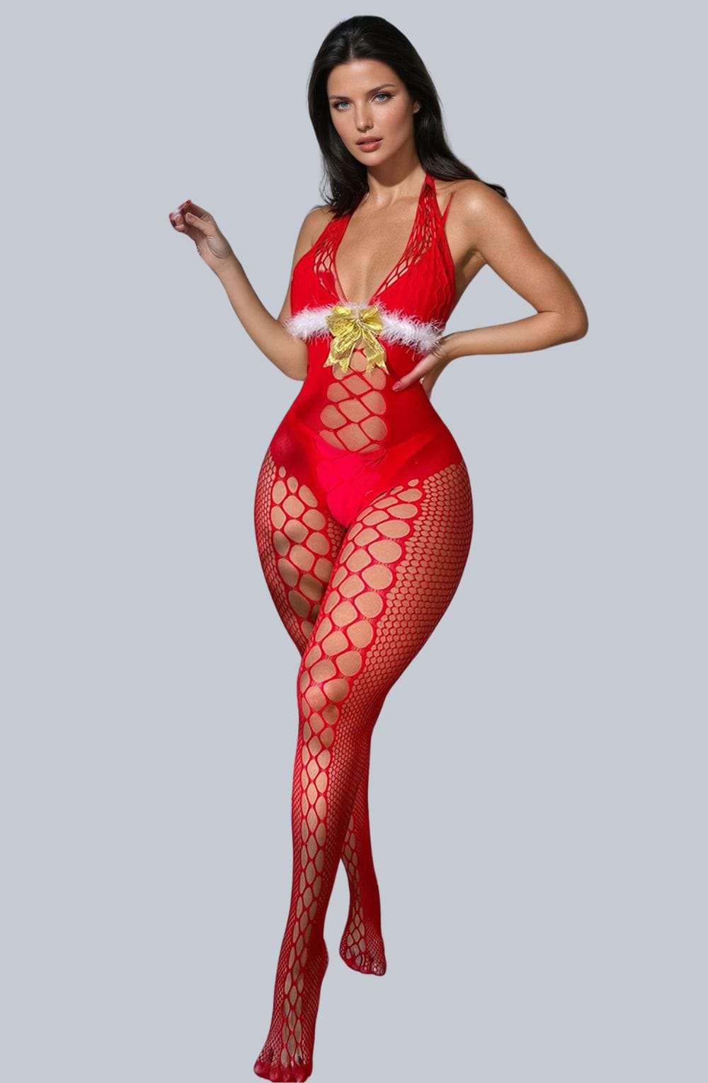 YesX YX876 Christmas Fluffy Bodystocking 1 Shop bodystocking at secretsofsilk. Com
