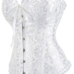 YesX YX887 Elegant White Brocade Corset up to 2XL 3 Shop corsets at secretsofsilk. Com