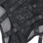 YesX YX890 Black Faux Leather Look & Mesh 9 Shop bodies at secretsofsilk. Com