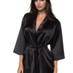 Irall Aria Dressing Gown Black 2 Shop plus at secretsofsilk. Com