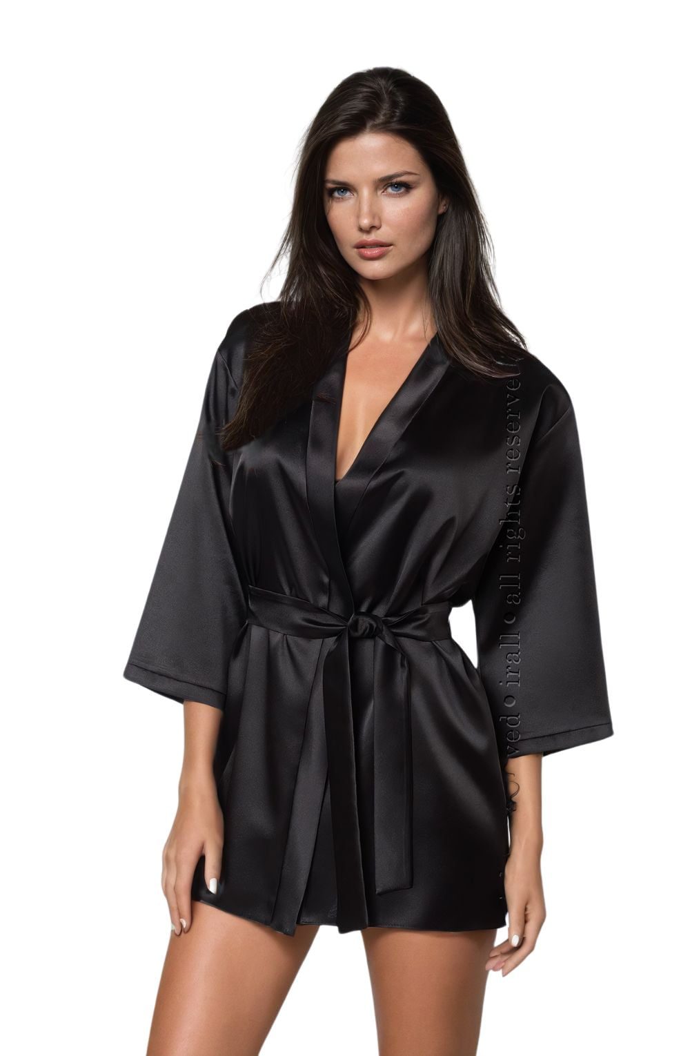 Irall Aria Dressing Gown Black 1 Shop plus sizes=