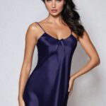Irall Aria Nightdress Navy 3 Shop nightdresses at secretsofsilk. Com