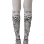 Zohara "Waikiki Nights" Grey Tights 2 Shop tights at secretsofsilk. Com