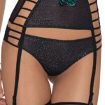 Roza Ilaris Suspender Belt Black 2 Shop bra sets at secretsofsilk. Com